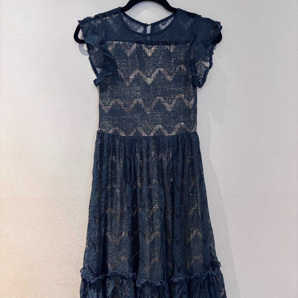 Joyfolie Girls Teal Lace Dress size 10